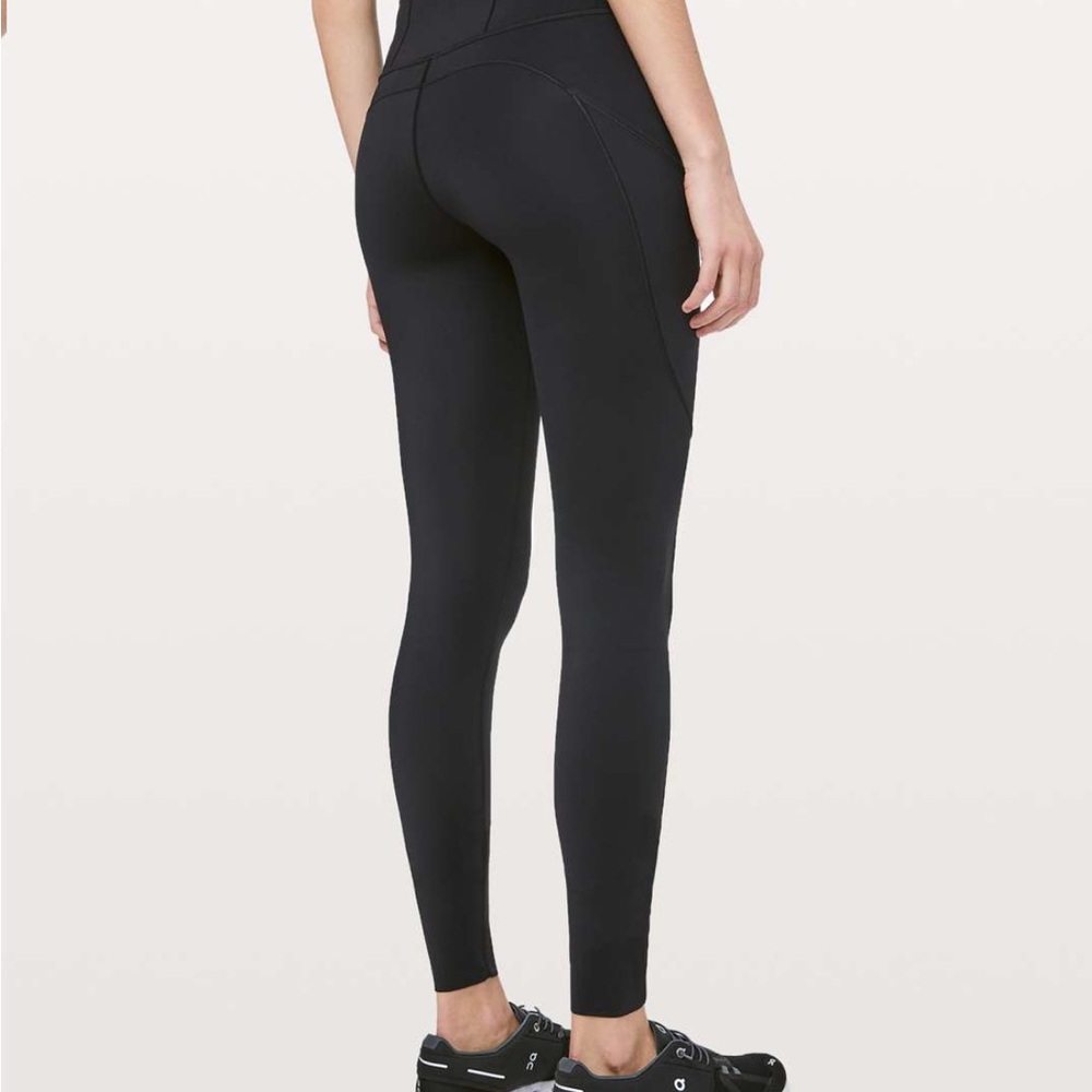 Lululemon fast and free black leggings size 4